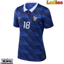France Warren Zaire-Emery #18 Replica Home Shirt Ladies World Cup 2026 Short Sleeve